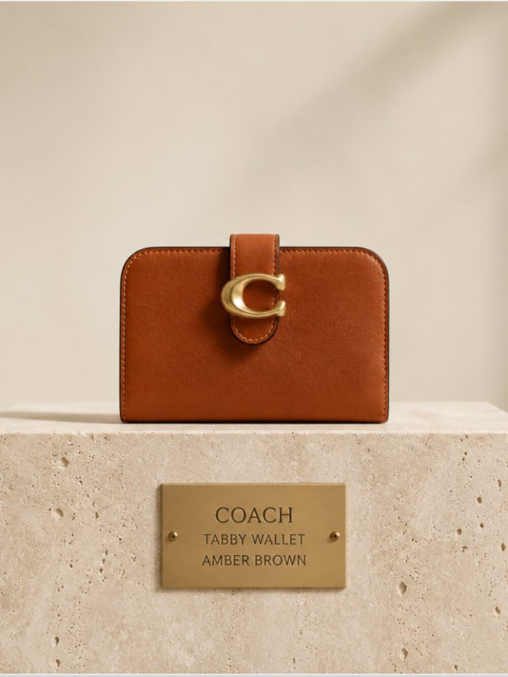 Coach Tabby Medium Wallet Saddle Glovetanned Leather NWT